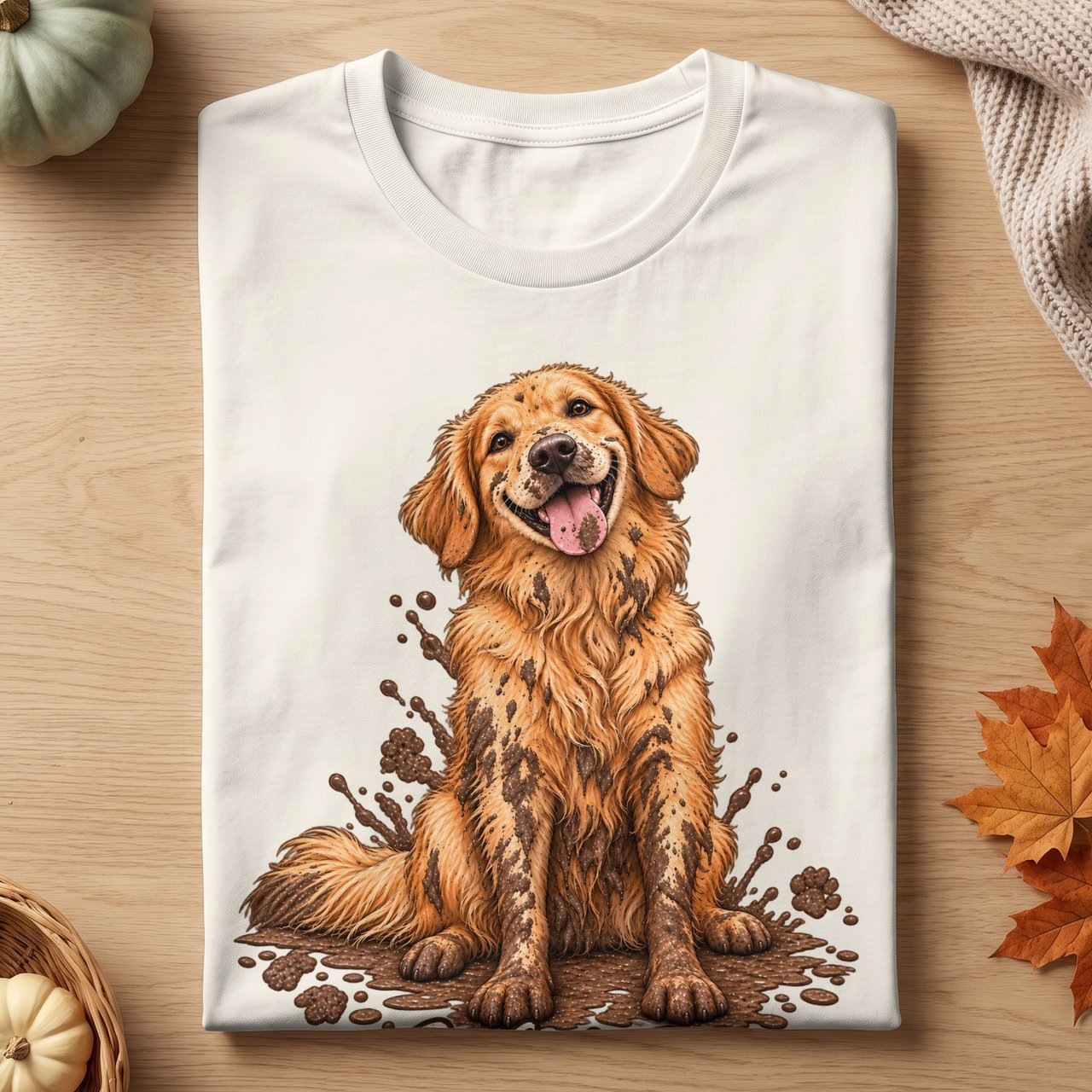 Worth It Muddy Golden Retriever Tee