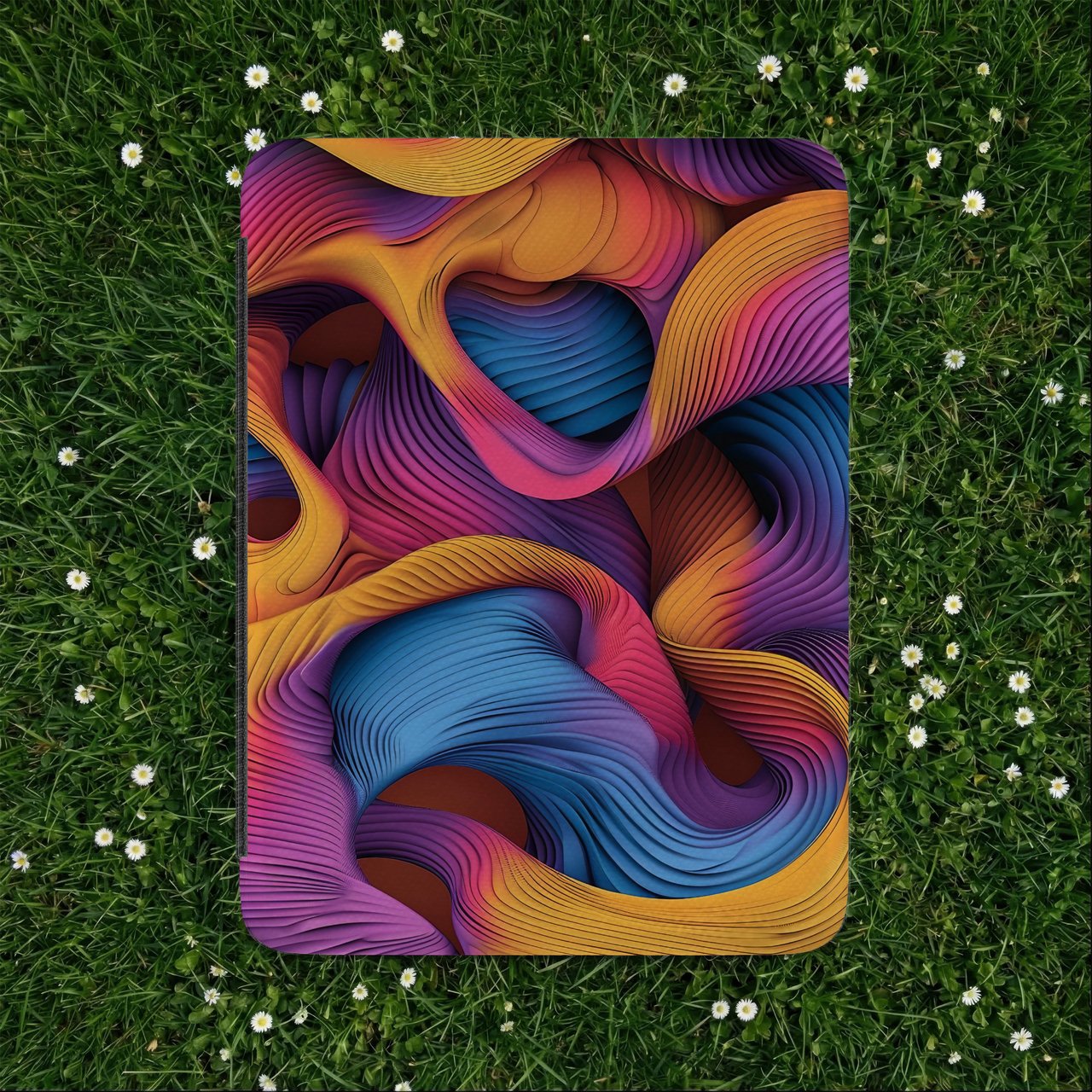 Colorful Abstract Swirl Kindle Case