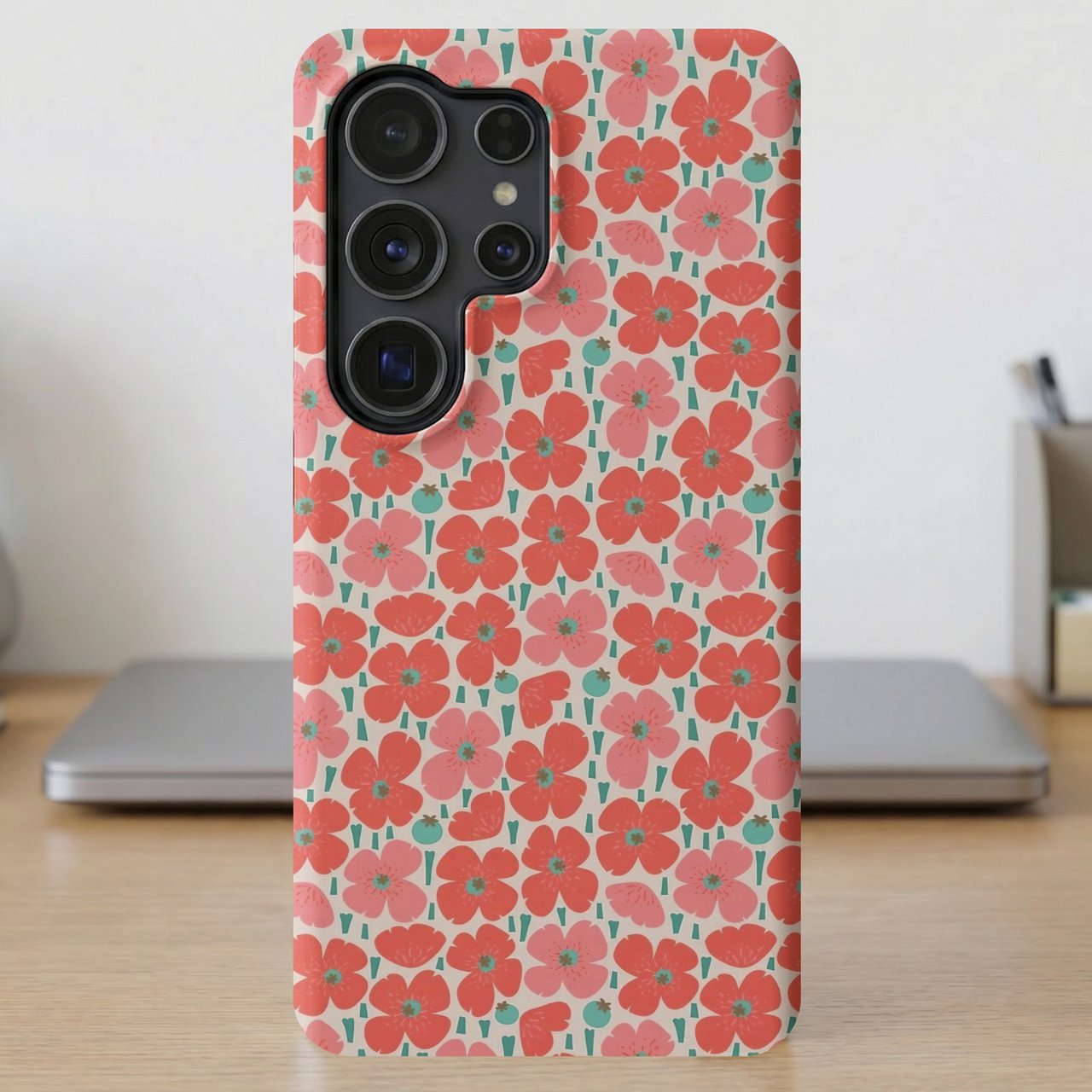 Retro Poppy Floral MagSafe® Phone Case