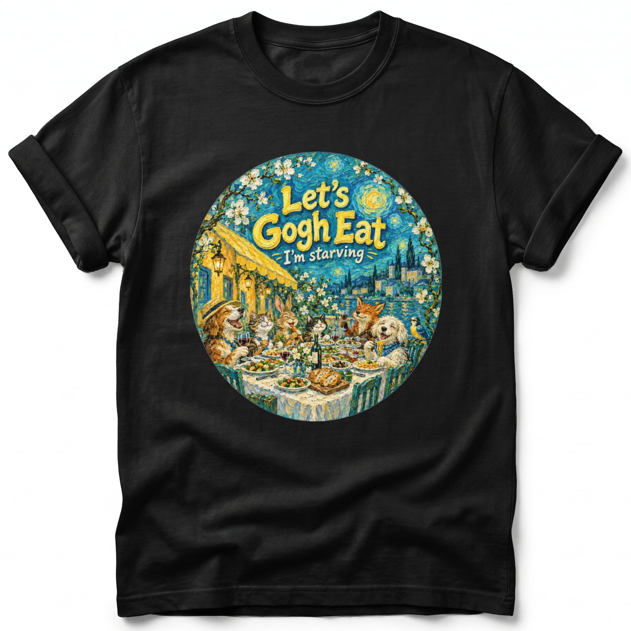 Let's Gogh Eat ~ Comfort Colors Premium Tee