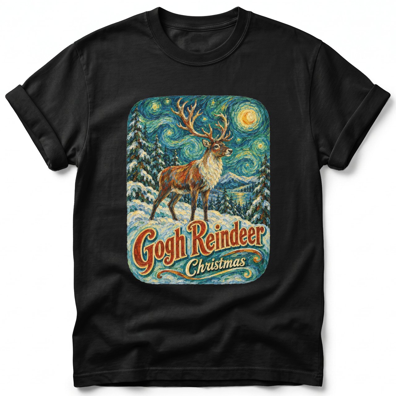 Gogh Reindeer ~ Comfort Colors Premium Tee