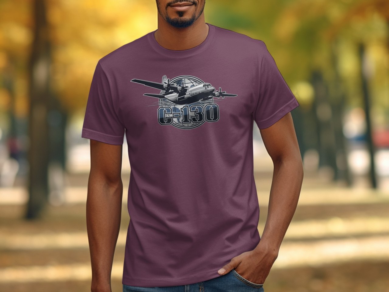 C-130 Hercules Military Airplane T-Shirt | Air Force Veteran Gift, Aviation Enthusiast Tee, Pilot Shirt, Patriotic Plane