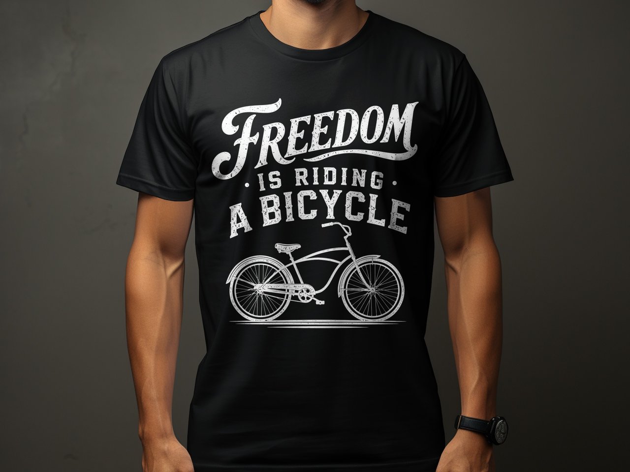 Freedom Is Riding a Bicycle | Beach Cruiser T-Shirt