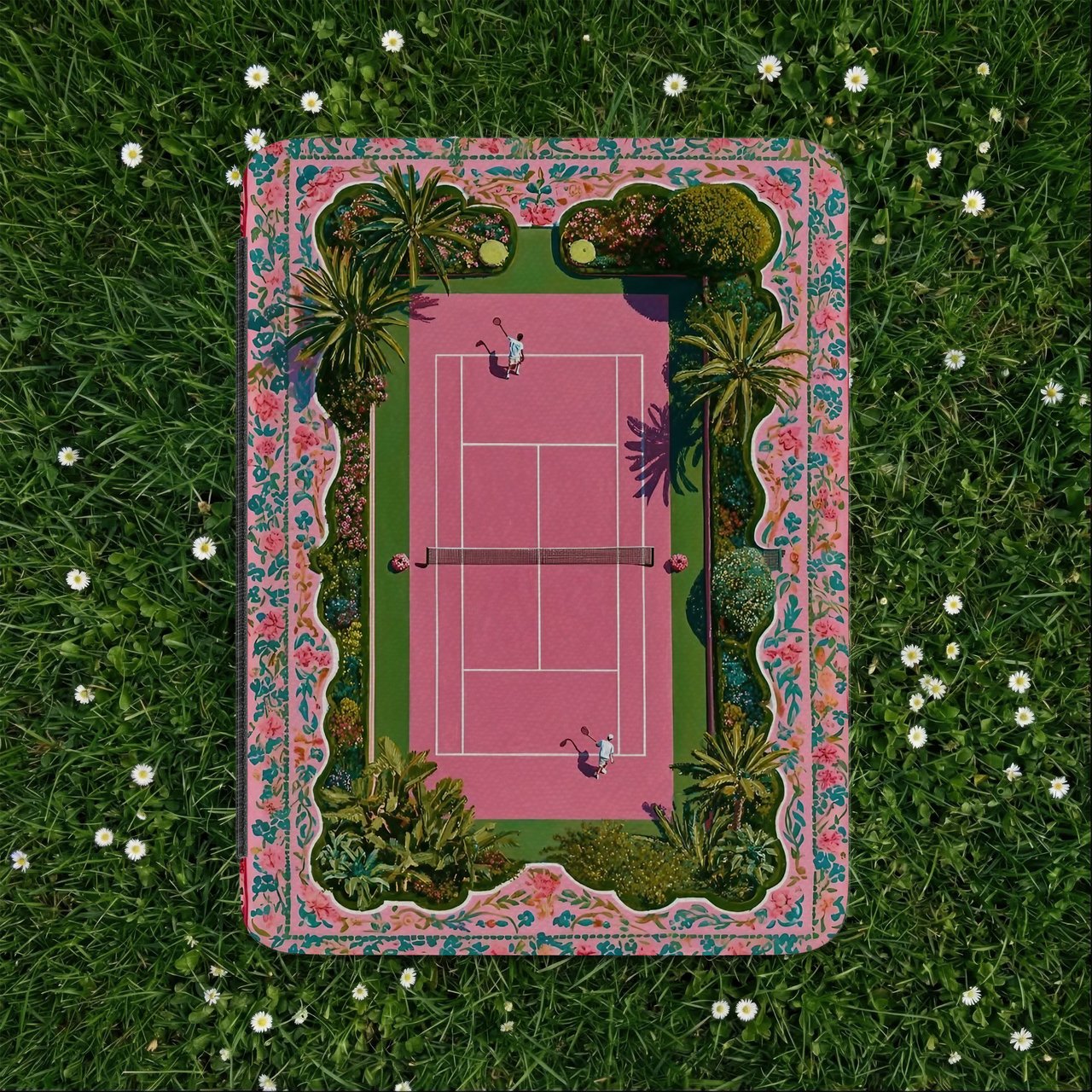 Pink Tennis Court Kindle Case