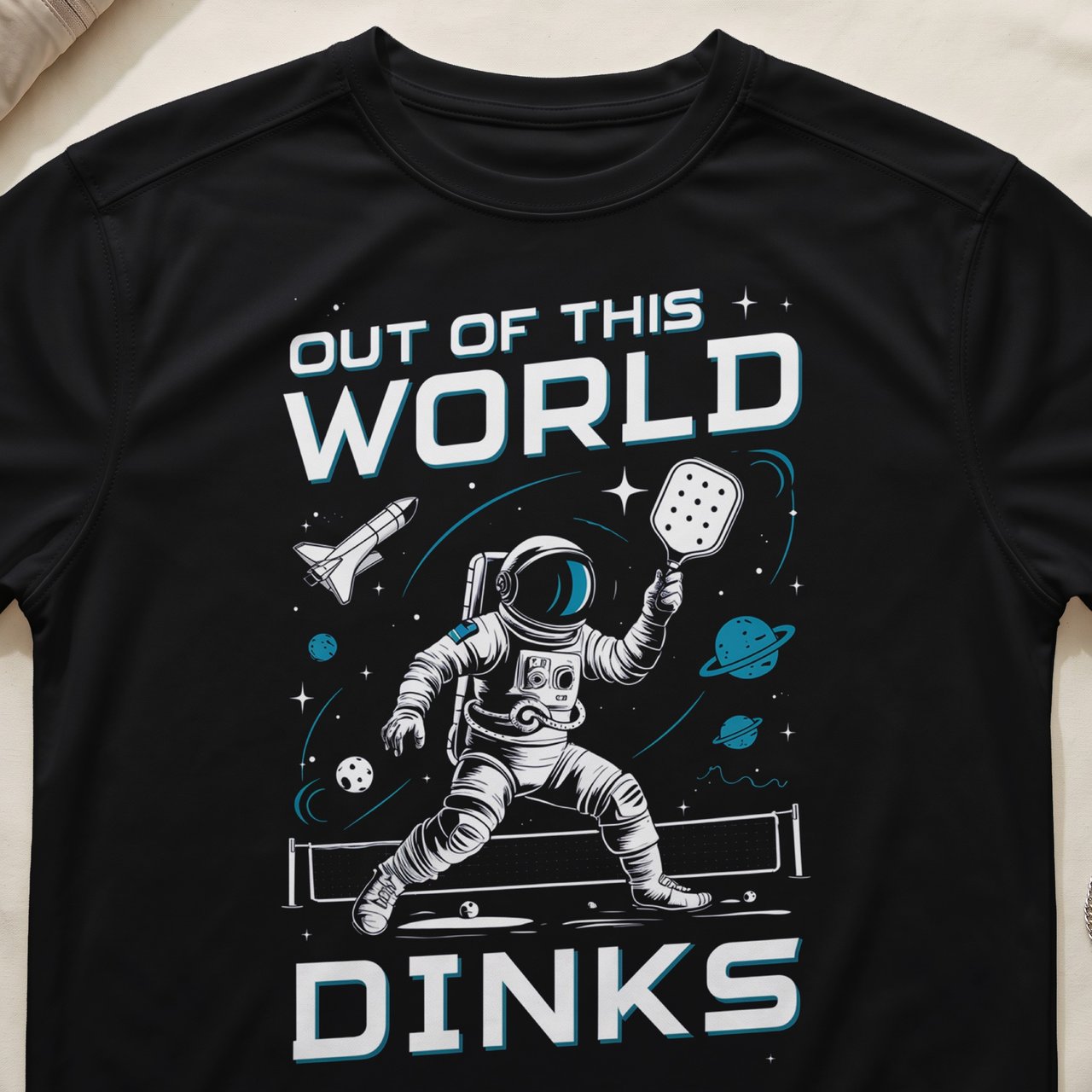 Pickleball Sport-Tek Performance Tee, Out Of This World Dinks Astronaut Graphic, Performance Court Apparel