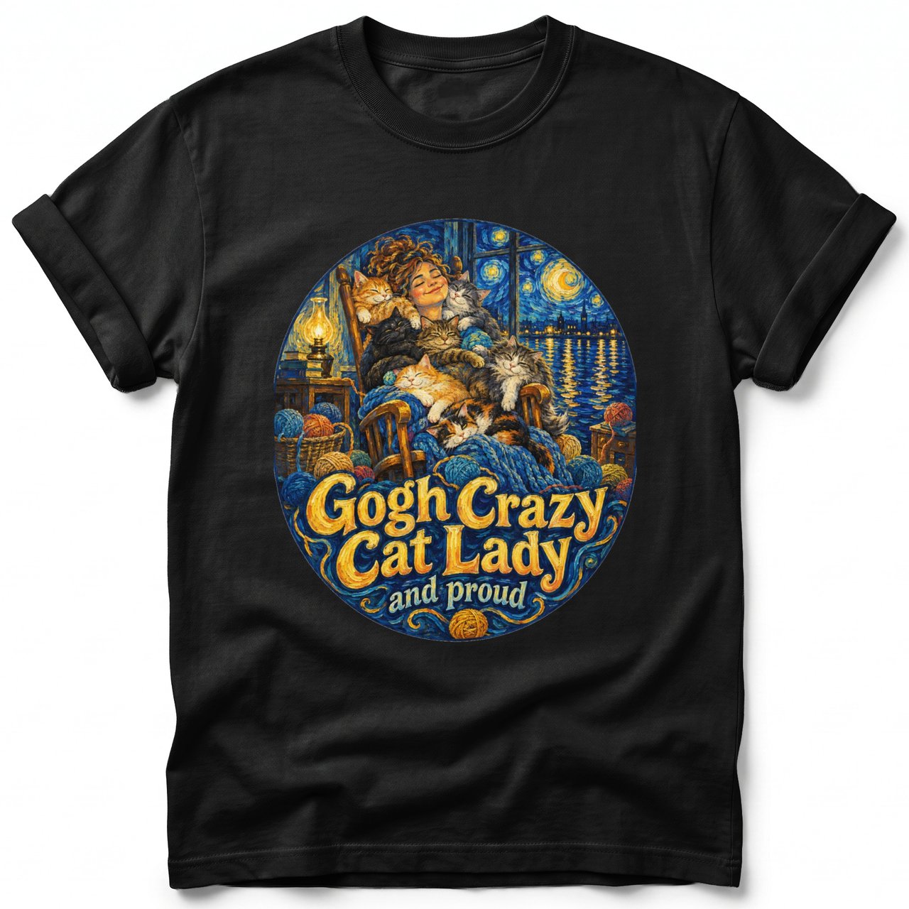 Gogh Crazy Cat Lady ~ Comfort Colors Premium Tee