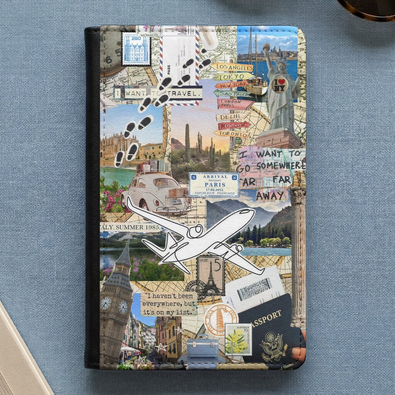 Vintage Wanderlust Passport Cover