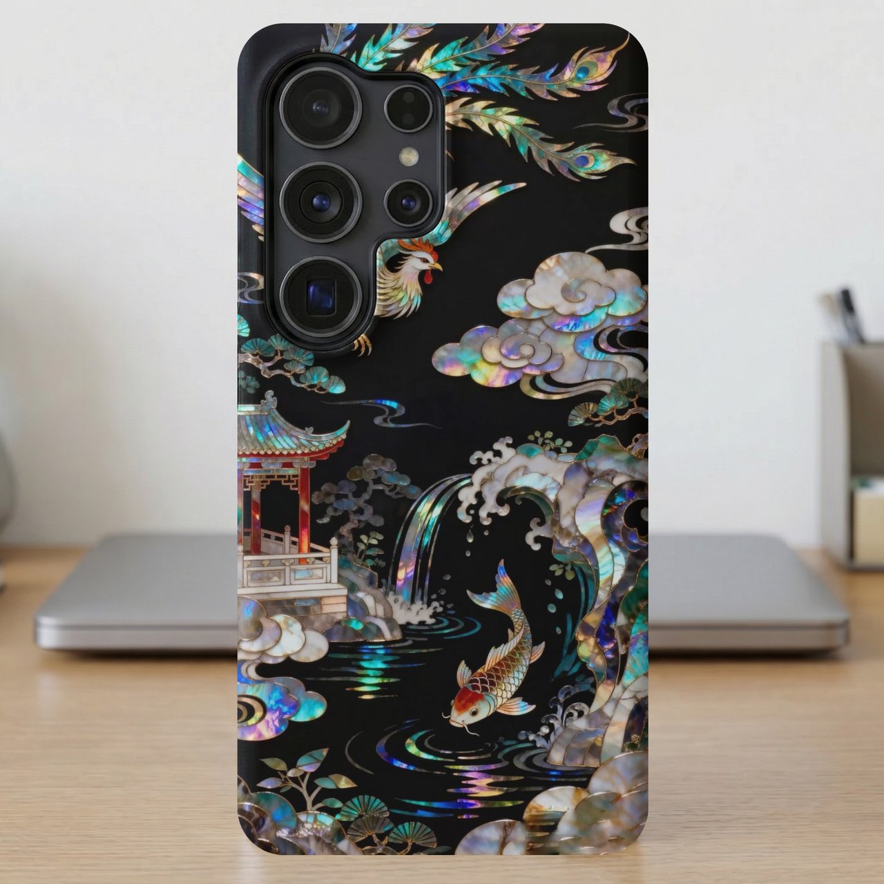 Mother of Pearl Phoenix Koi MagSafe® Phone Case