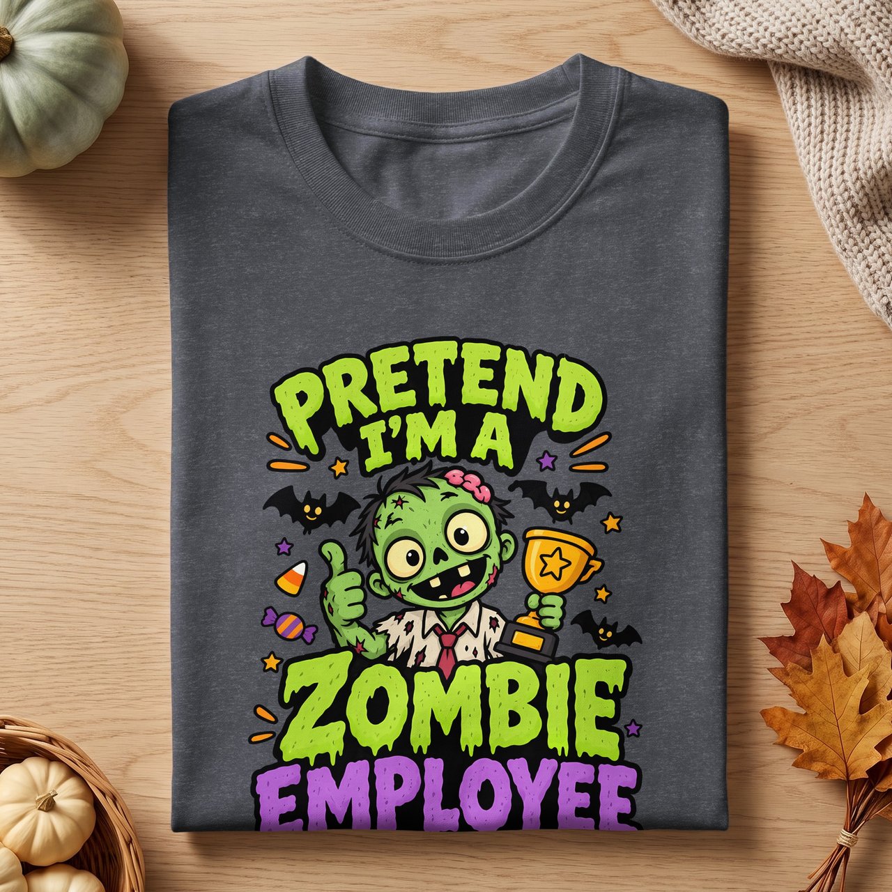 Pretend I'm A Zombie Employee Tee