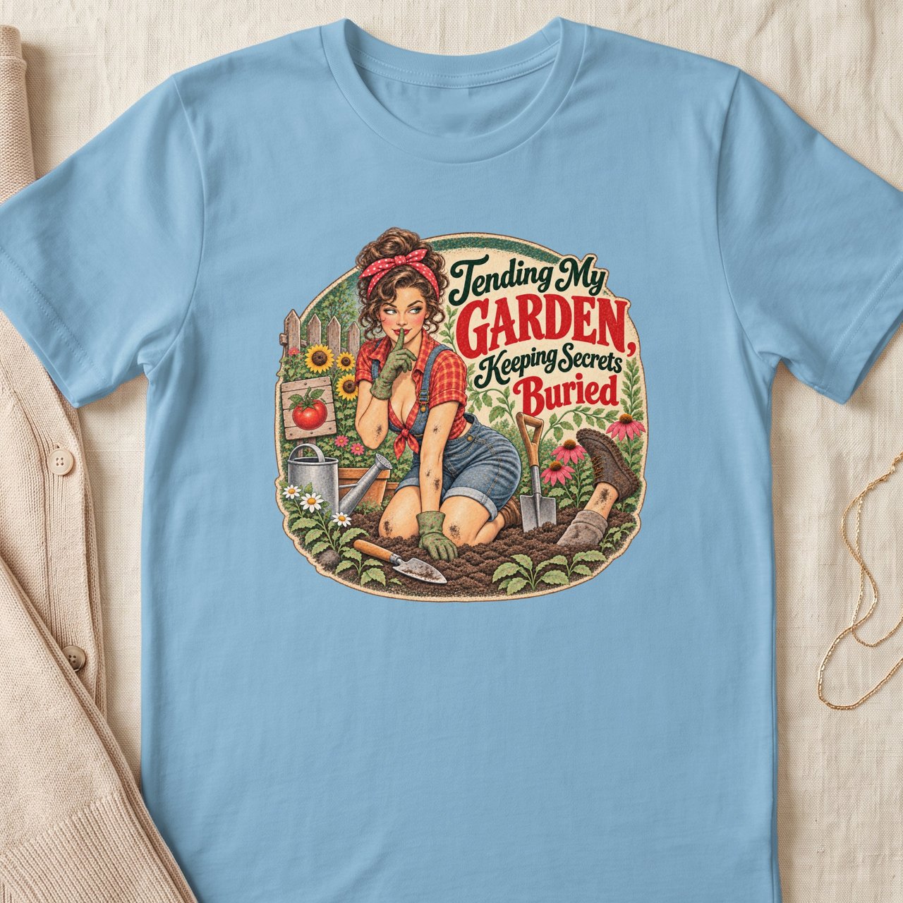 Tending My Garden Keeping Secrets Buried Tee