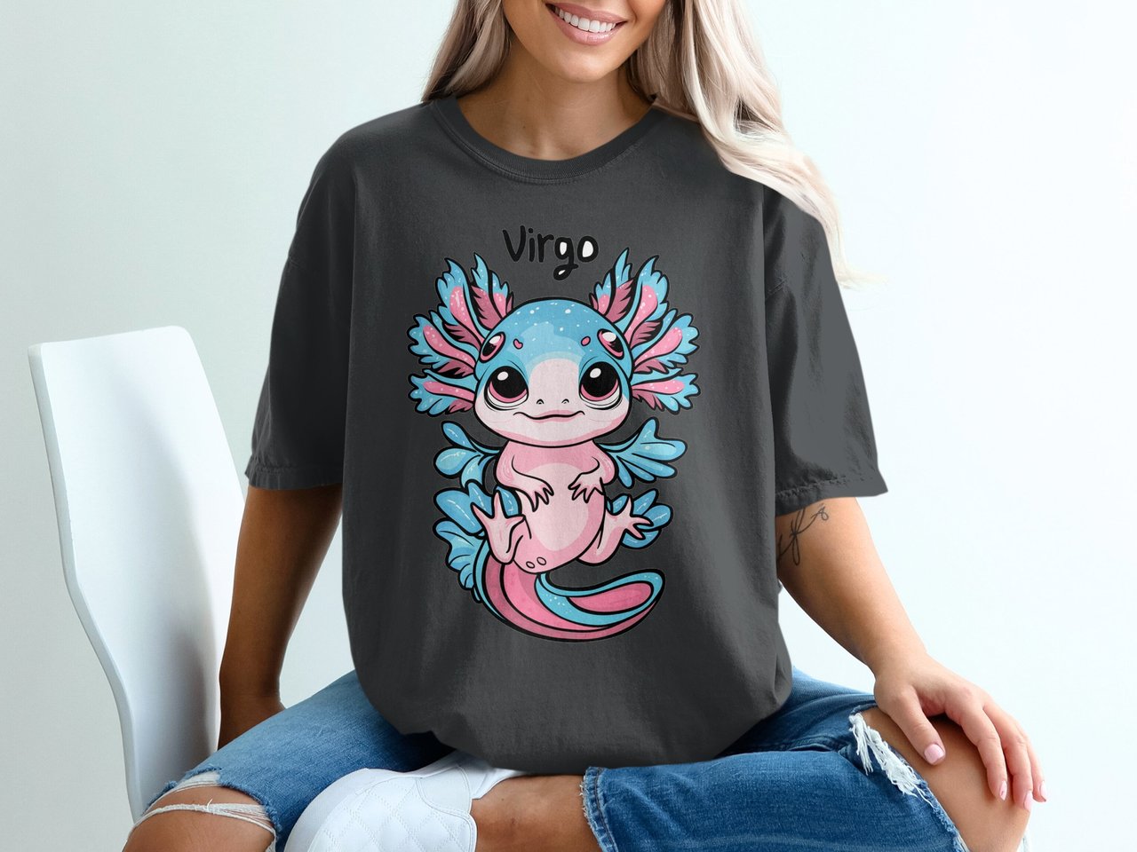 Virgo Axolotl Zodiac T-Shirt