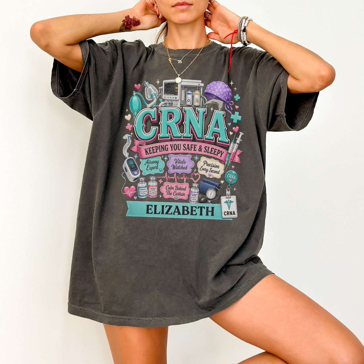 CRNA Personalized Custom Comfort Colors® Shirt