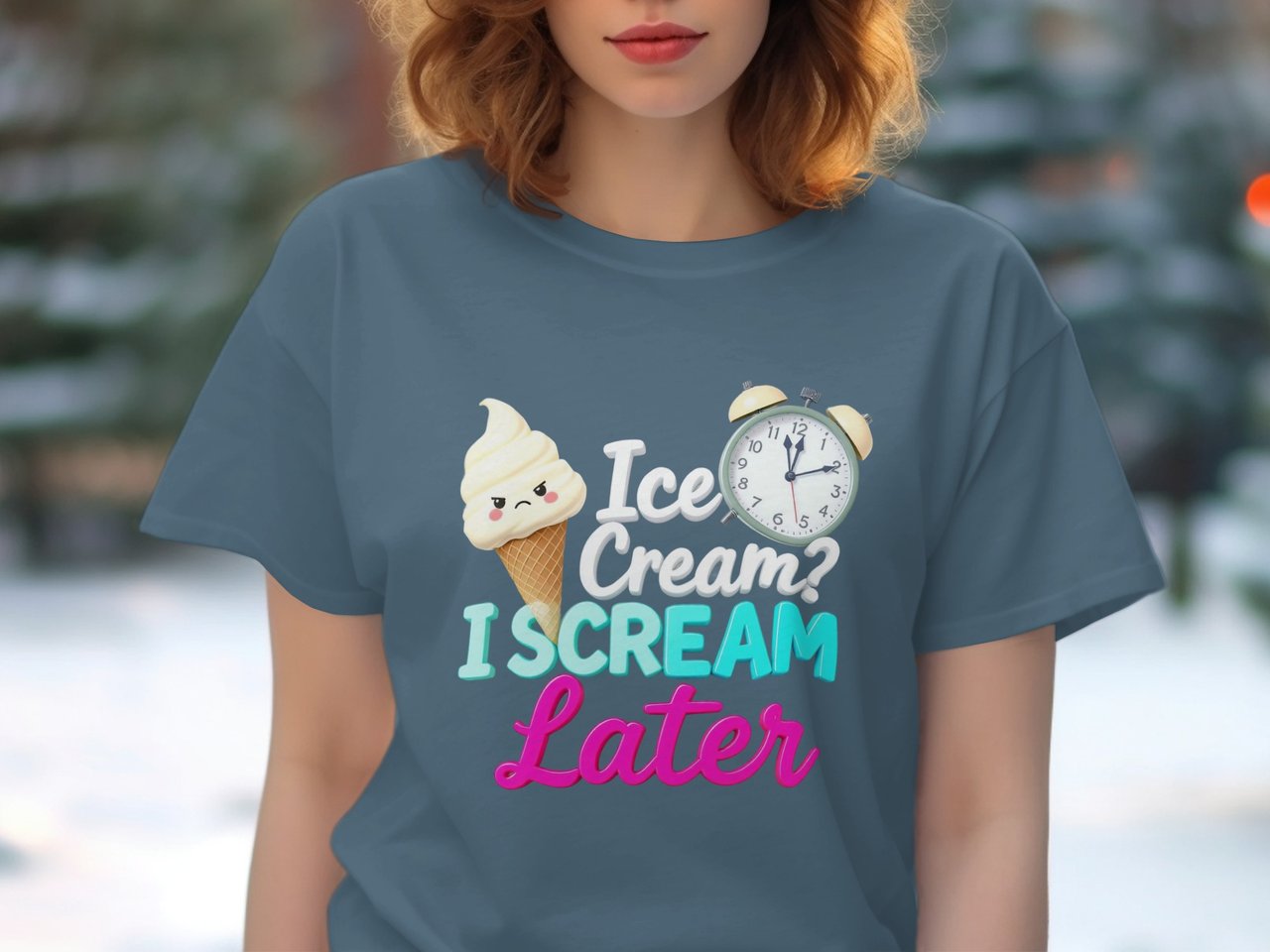 Ice Cream? I SCREAM Later, Lactose Intolerance Humor Tee