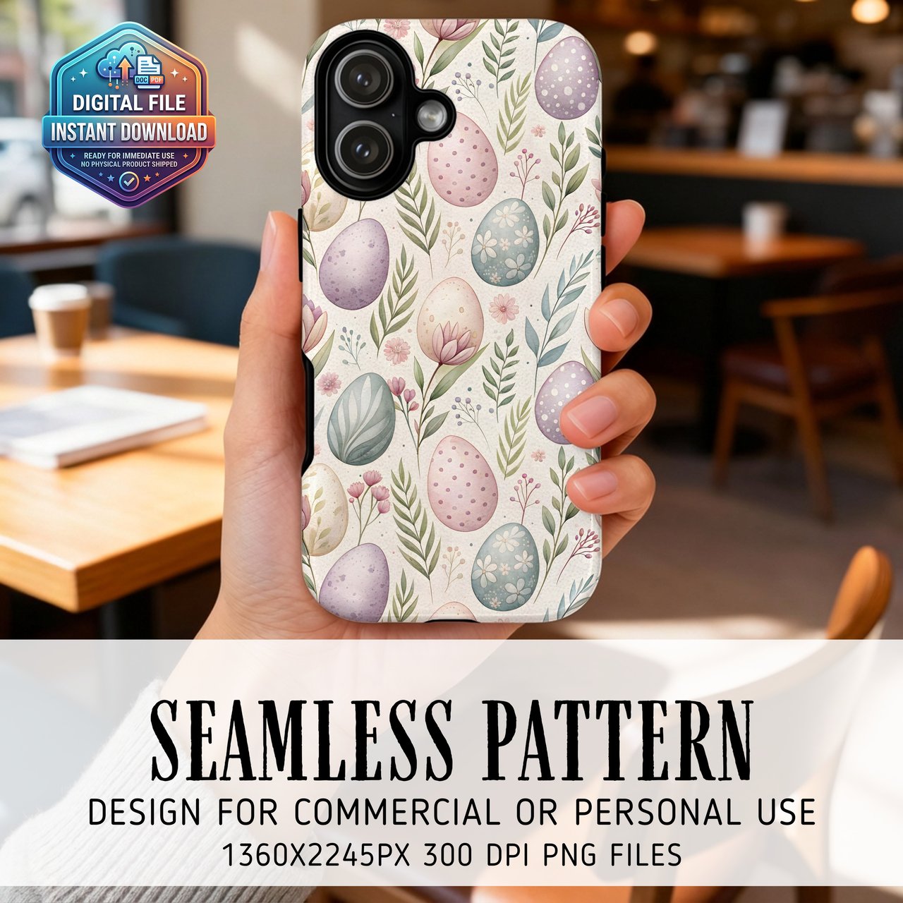 Pastel Easter Eggs Digital Download