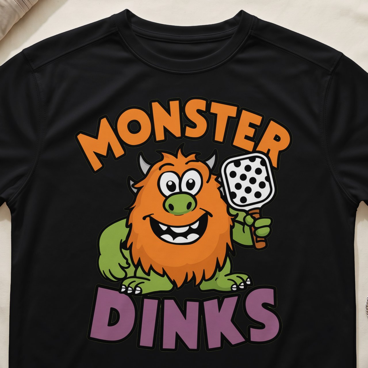 Pickleball Sport-Tek Performance Tee, Monster Dinks, Court Apparel Athletic Short Sleeve Graphic Shirt