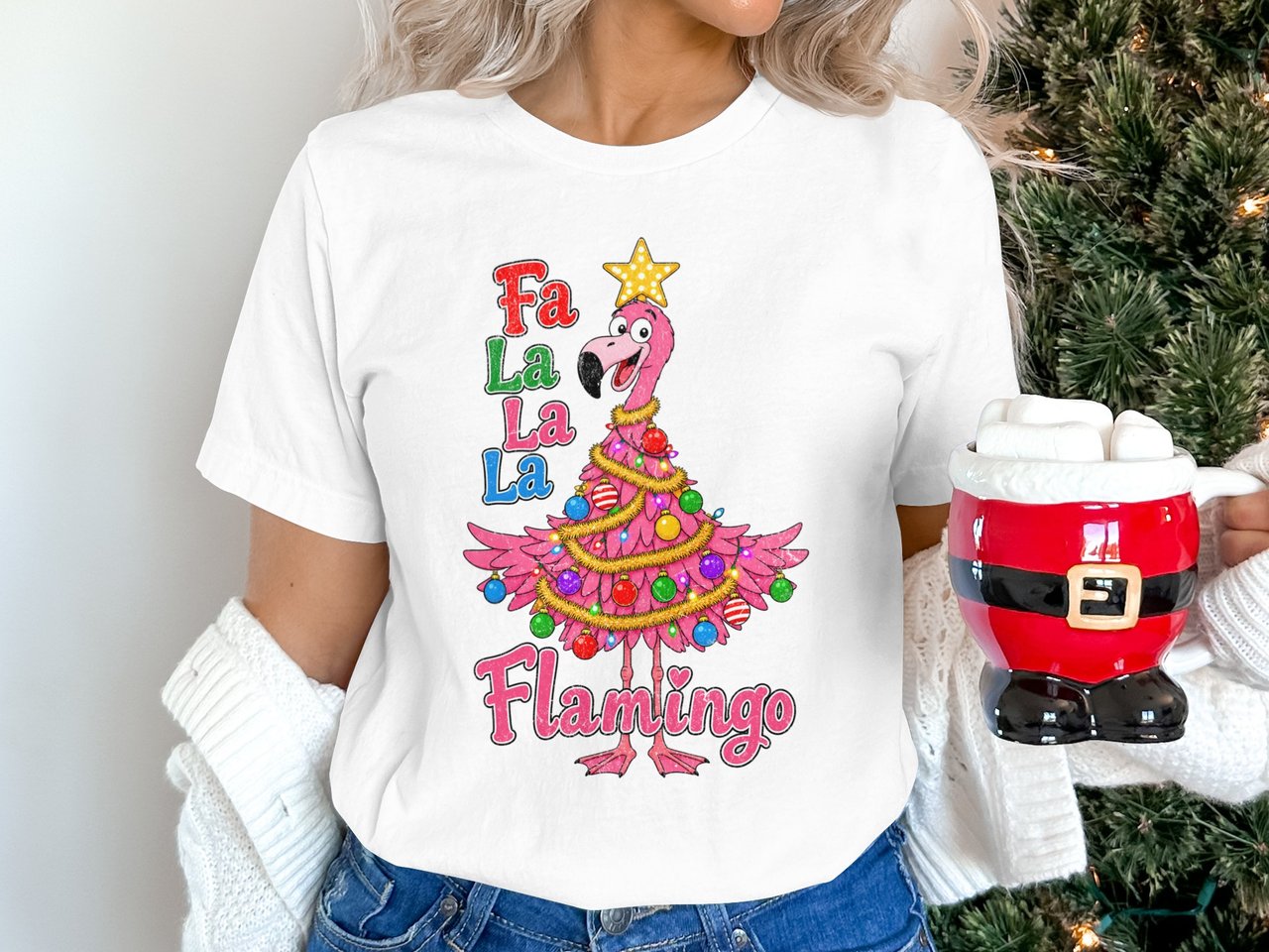 Fa La La La Flamingo Tee