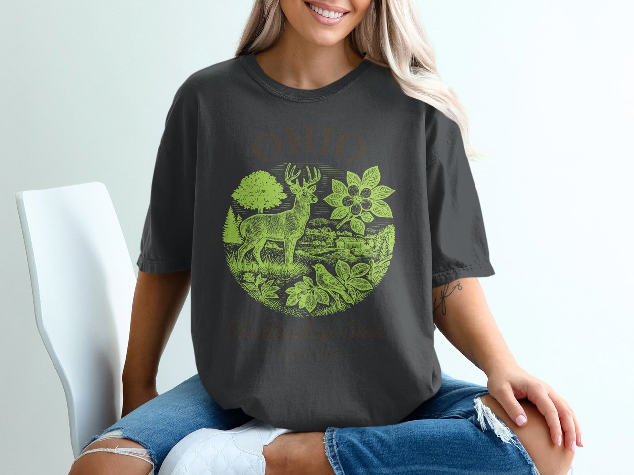 Ohio Buckeye State Heritage Graphic T-Shirt