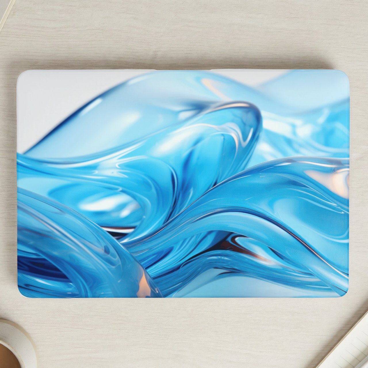 Liquid Blue Wave MacBook Case