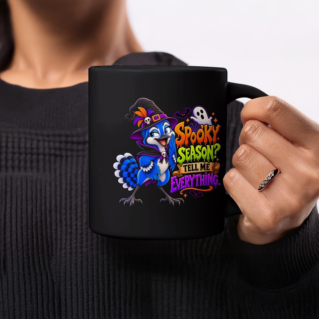 Spooky Season Tell Me Everything Mug