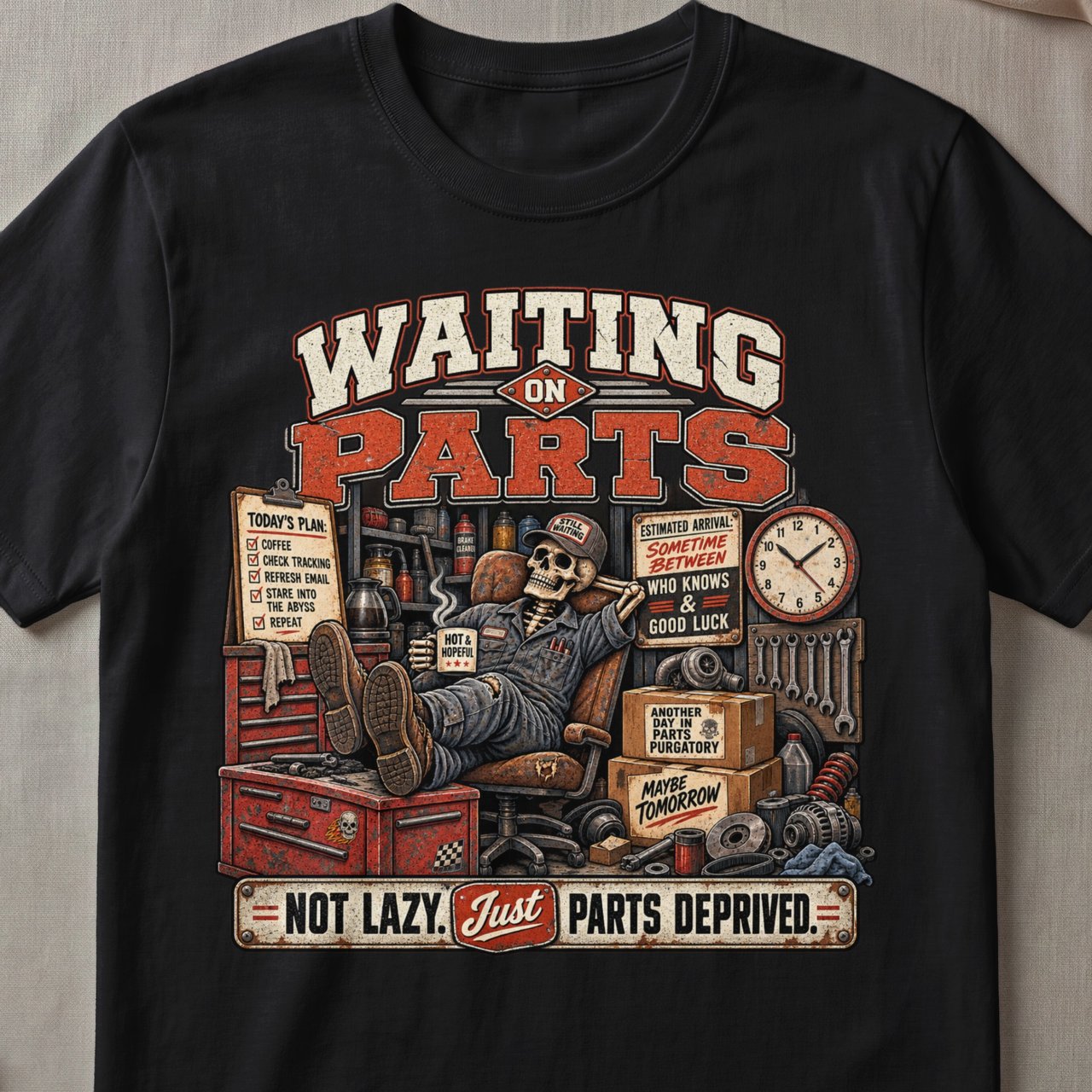 Waiting On Parts Mechanic Tee