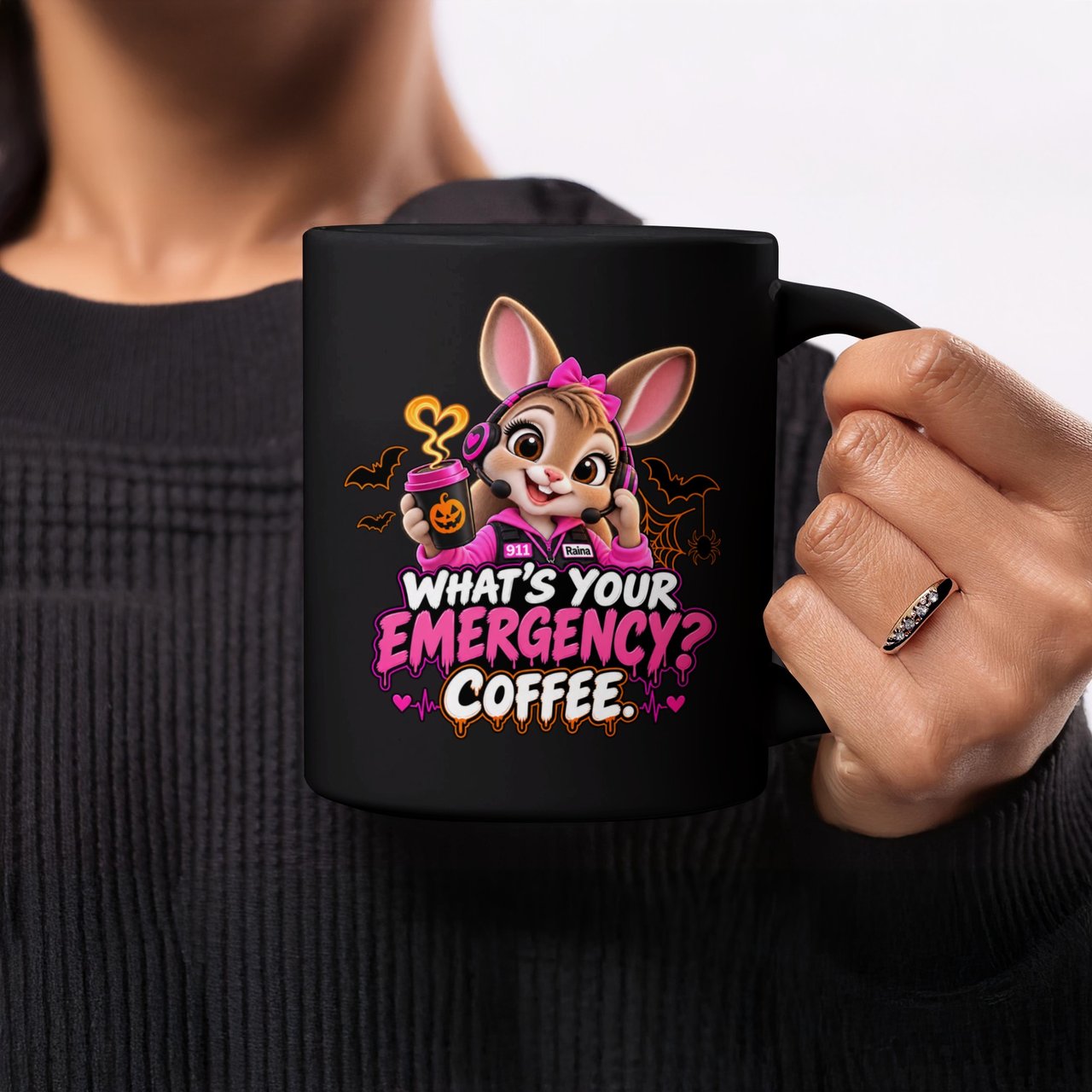 911 Dispatcher Bunny Coffee Mug