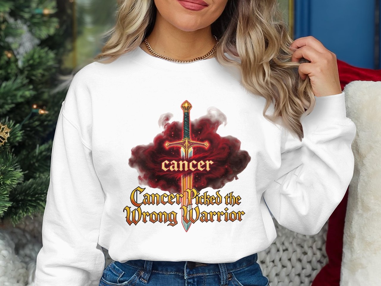 Cancer fighting t-shirt, Warrior T-Shirt, Sword design, Cancer picked wrong warrior, Fighter Gift, Survivor shirt, Gift for Warrior