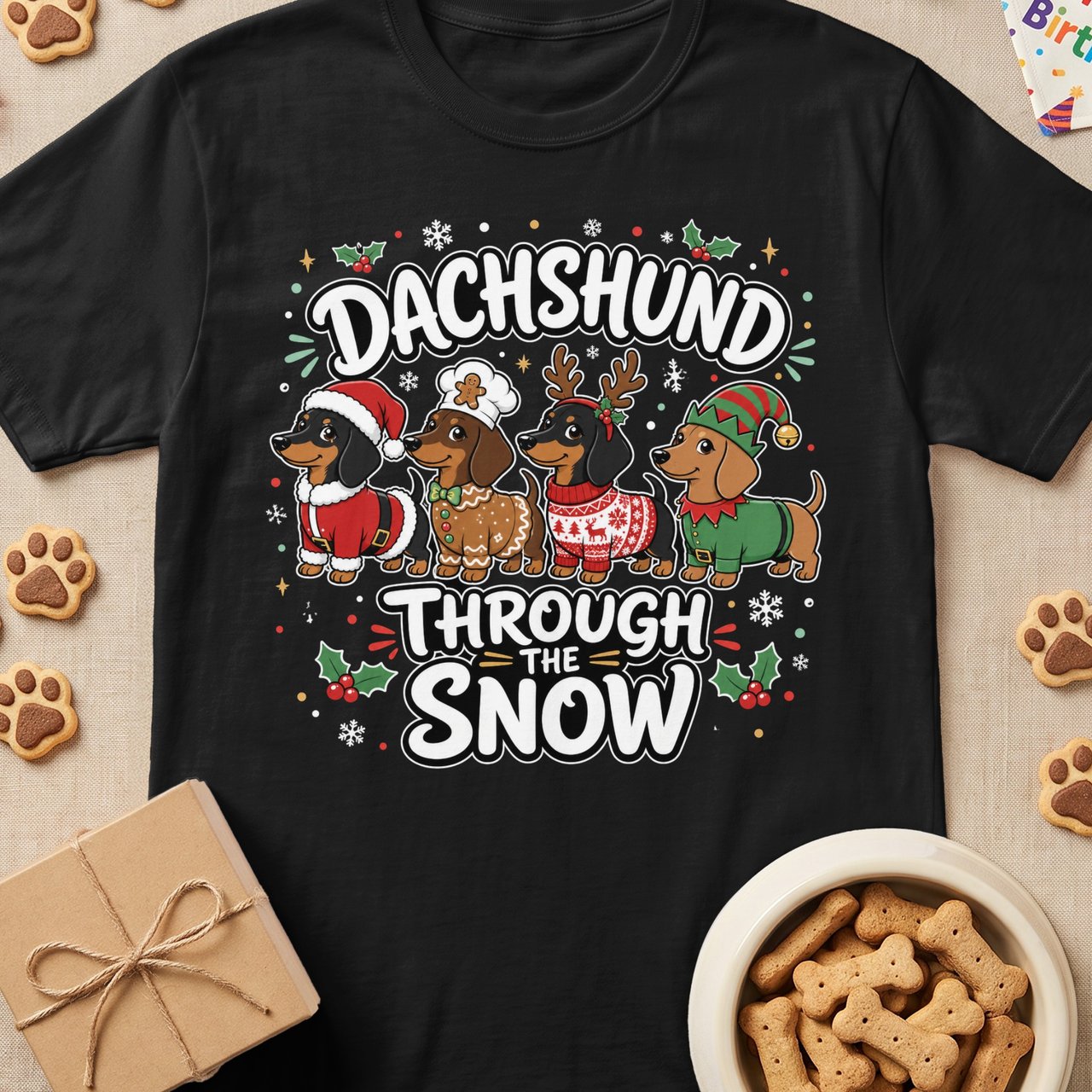 Dachshund Through The Snow Tee