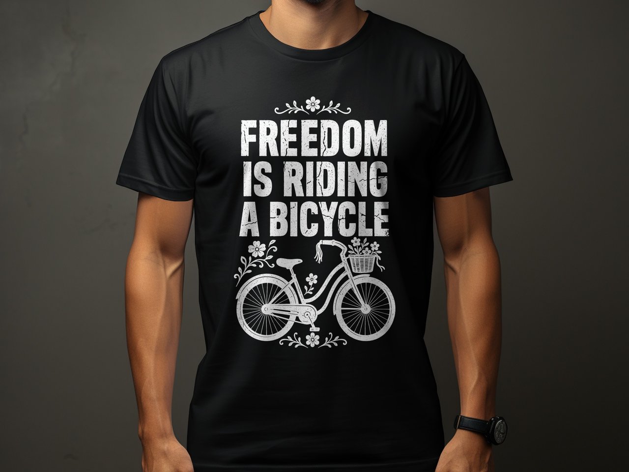 Freedom Is Riding a Bicycle | Step-Thru Cruiser Bike T-Shirt