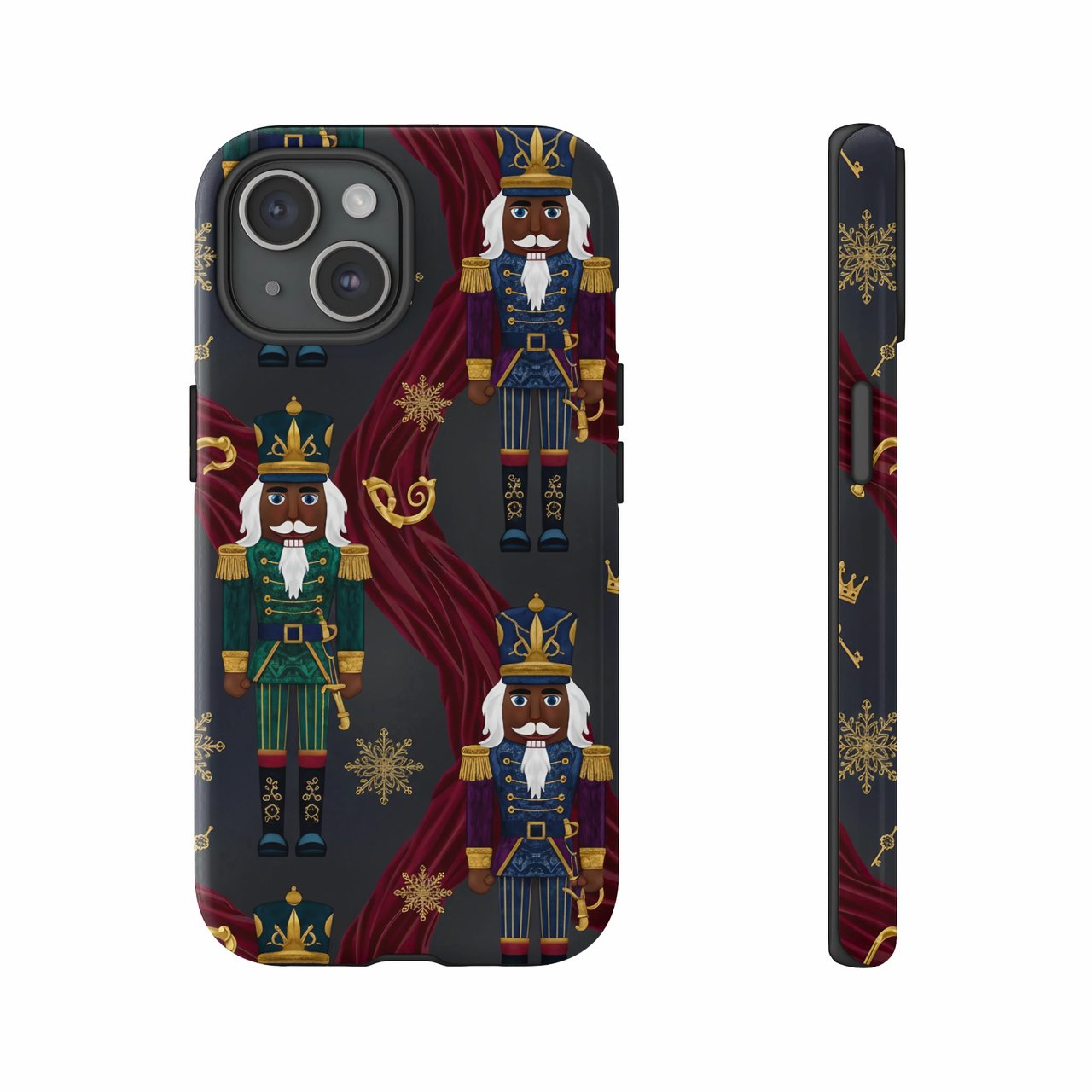 Black Nutcracker iPhone Case: Colorful Pattern, Unique, Festive
