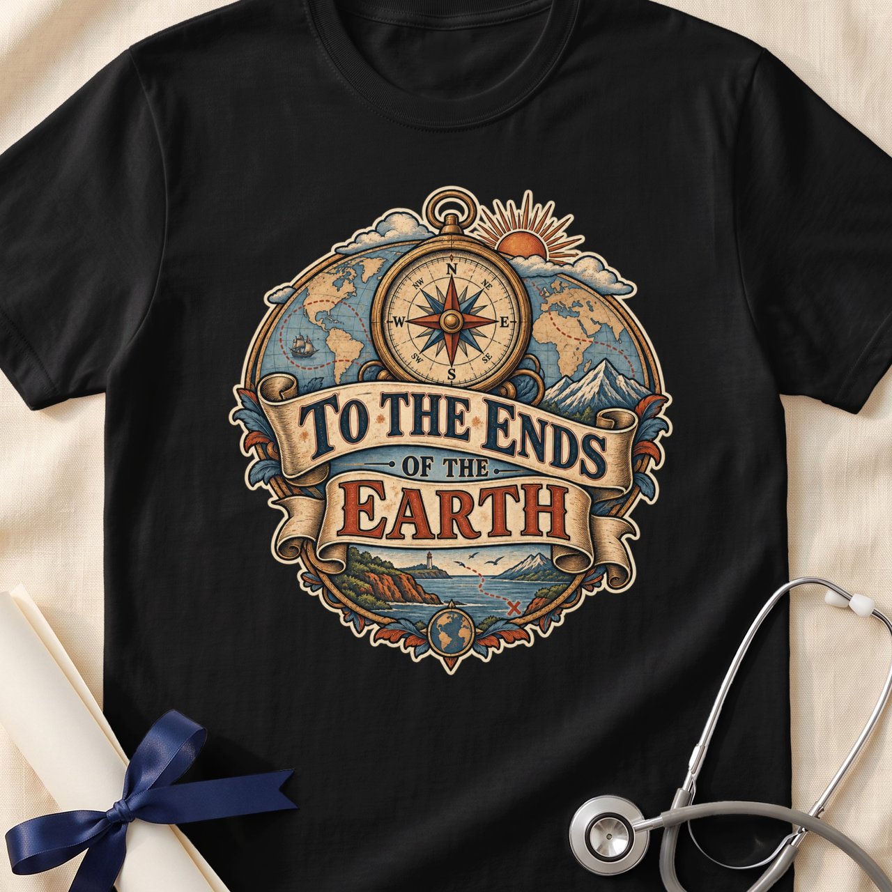 To the Ends of the Earth Christian Gift Tee