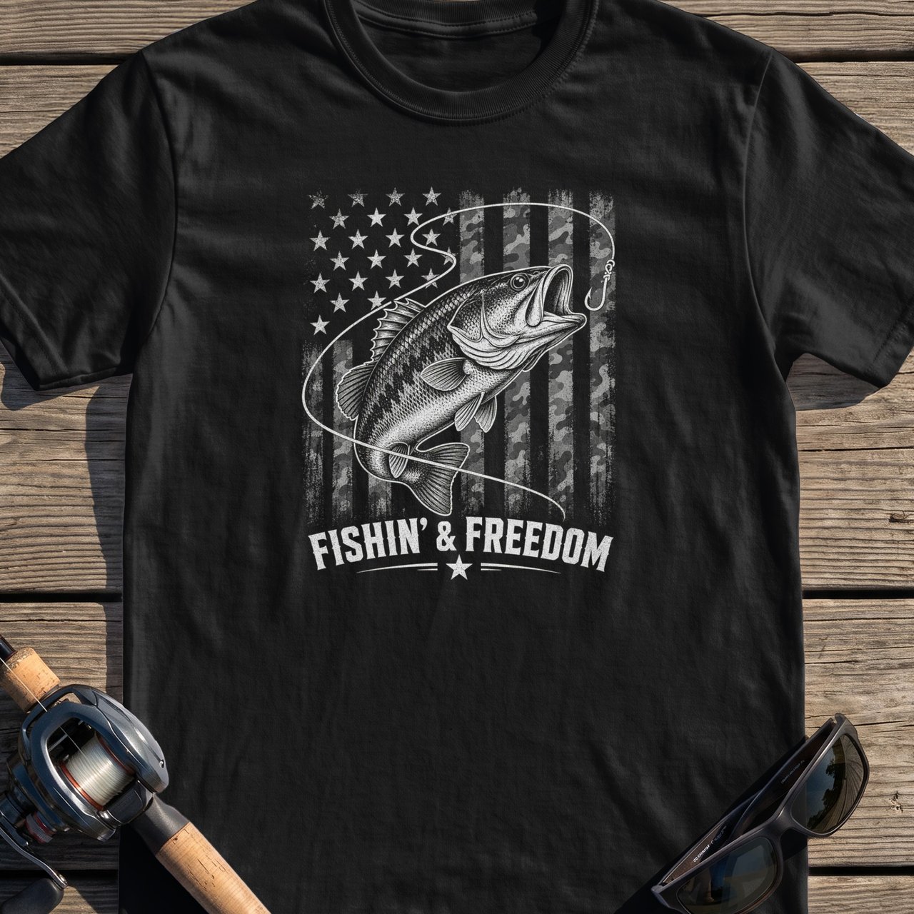 Fishin' & Freedom Bass T-Shirt