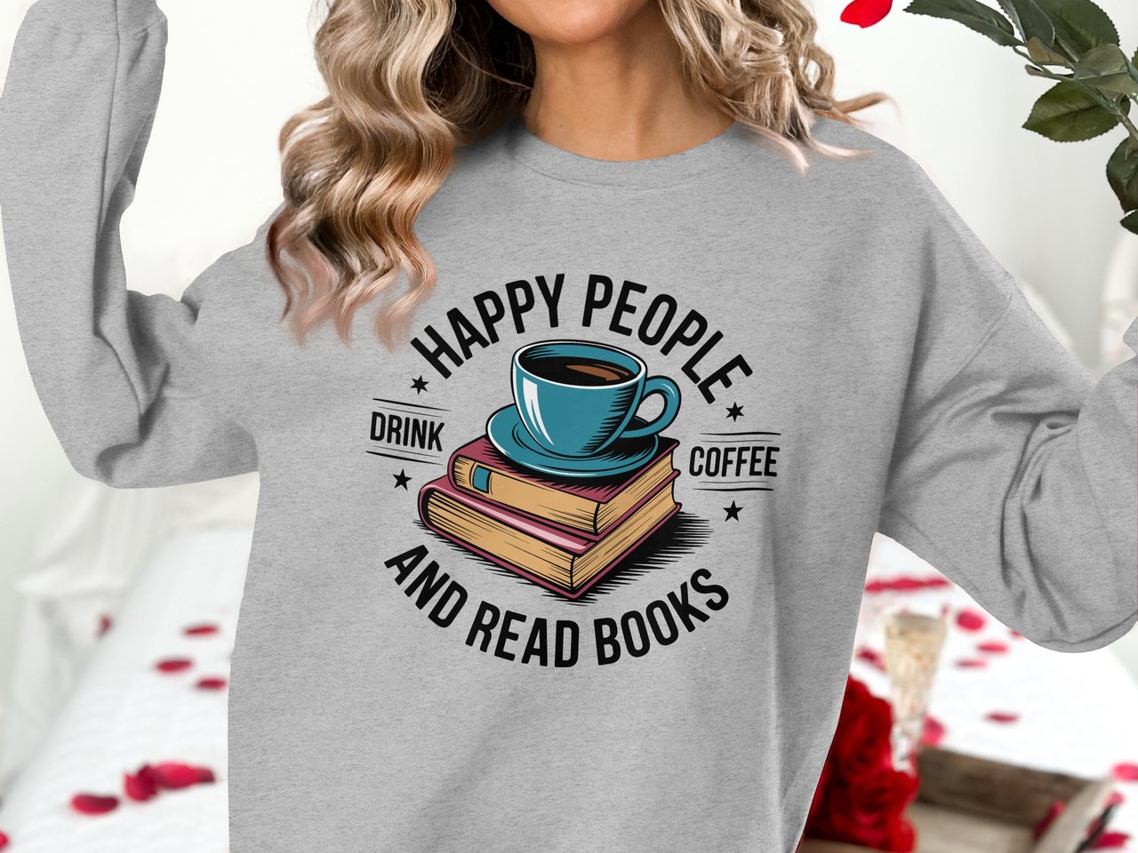 Happy People Tumbler, Coffee and Books Tumbler, Reading Tumbler, Book Lover Gift, Coffee Lover Tumbler, Gift for Readers, Readers Tumbler