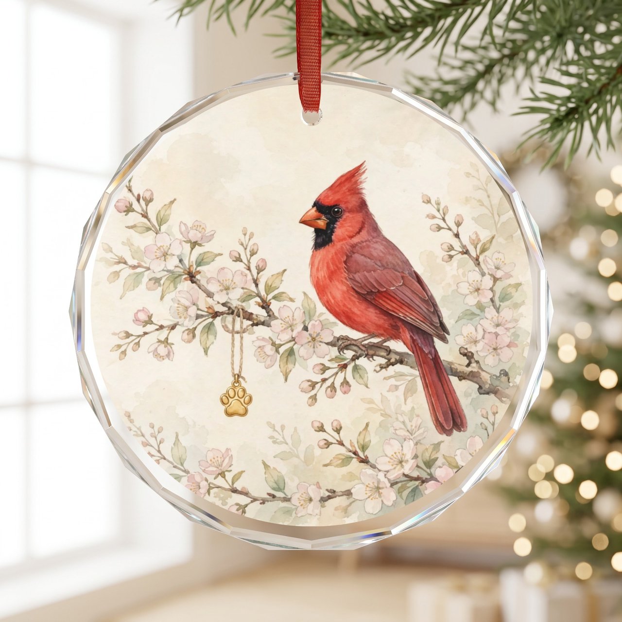 Personalized Pet Memorial Ornament | Cardinal Visitor From Heaven | Pet Loss Gift