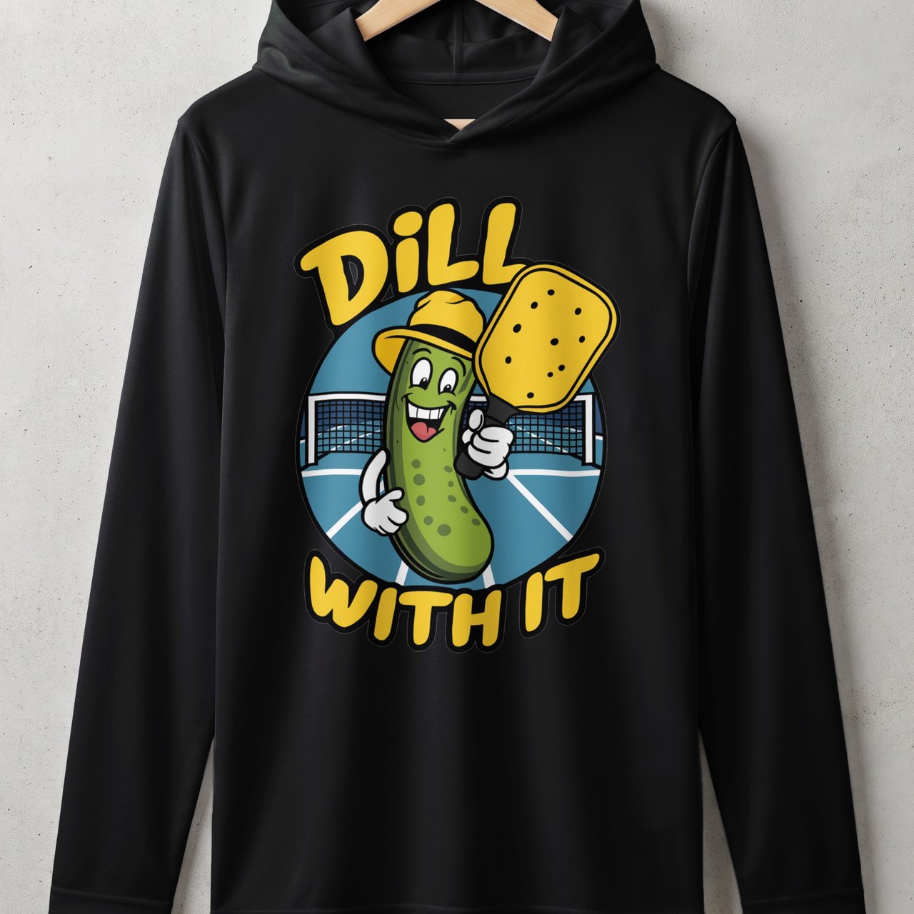 Pickleball Sport-Tek Performance Hood, Dill With It, Lightweight Hoodie