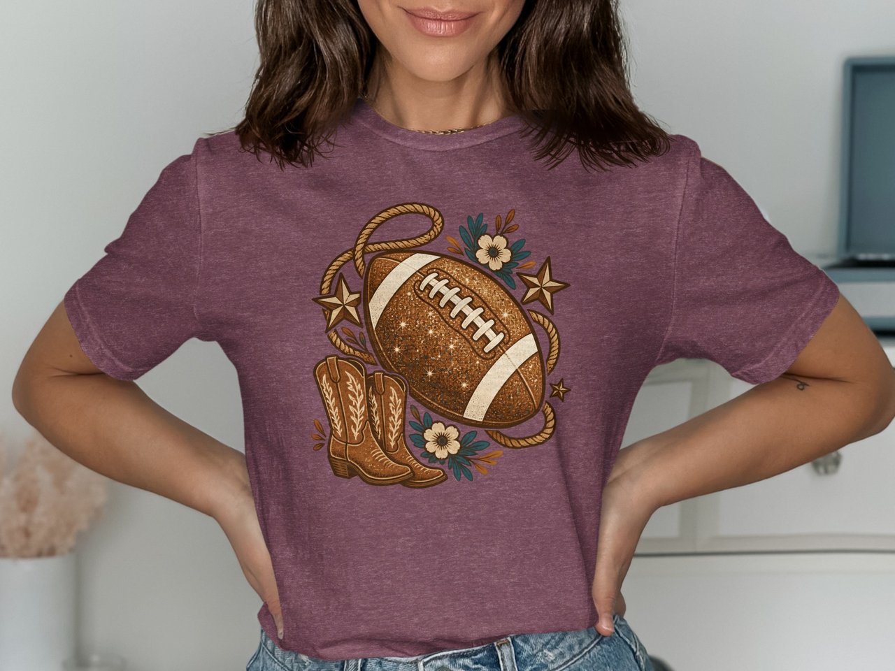 Western Football Boots Tee