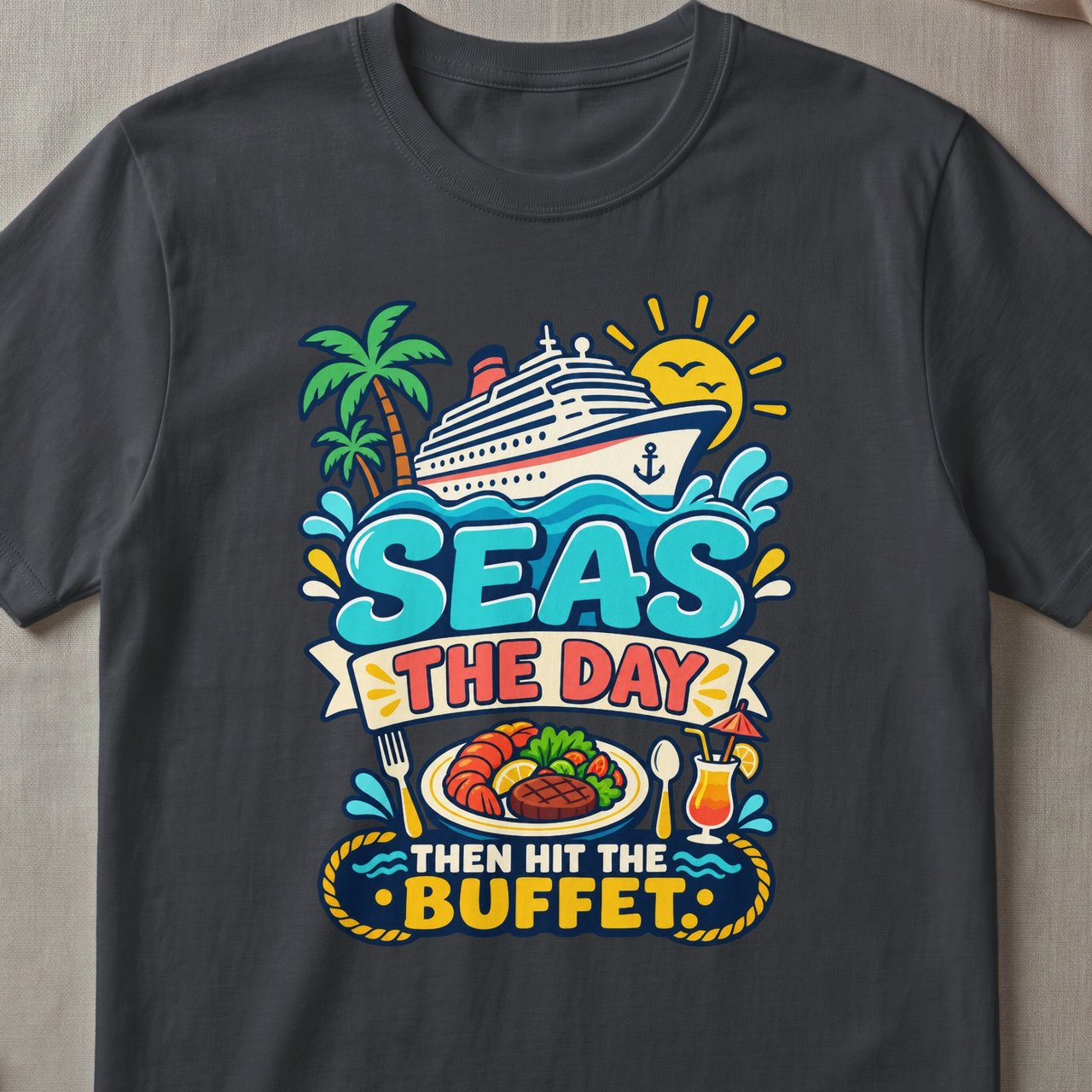 Seas The Day Cruise Buffet T-Shirt