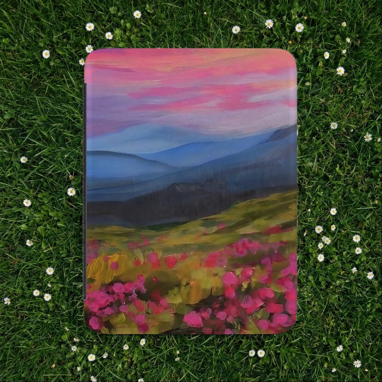 Pink Sunset Mountain Kindle Case