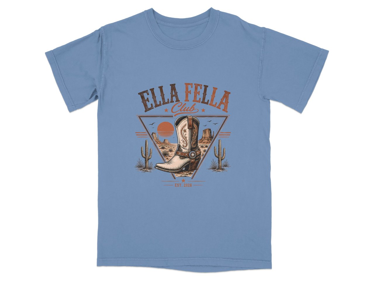 Ella Fella Club Western Boot T-Shirt