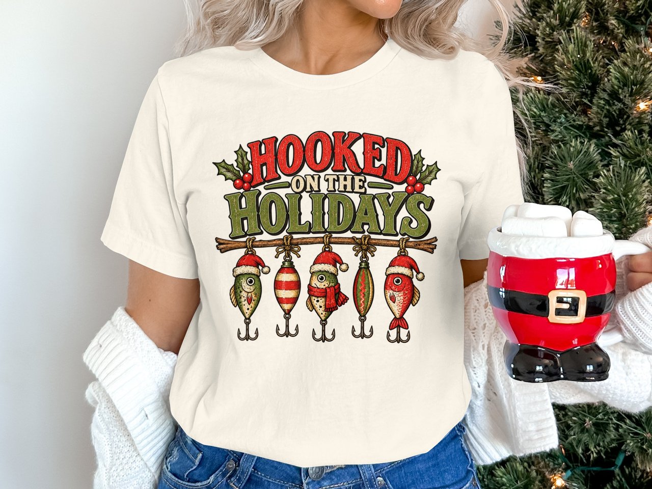 Hooked on the Holidays Tee