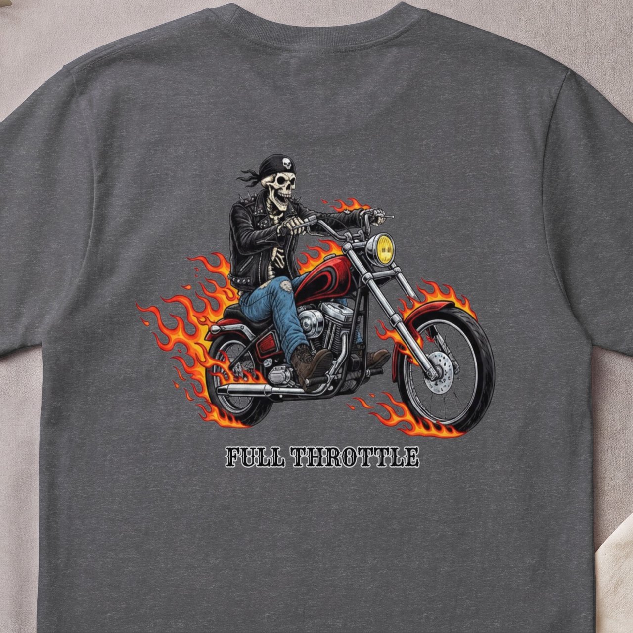 Road Reaper "Full Throttle" Vintage Biker T-Shirt