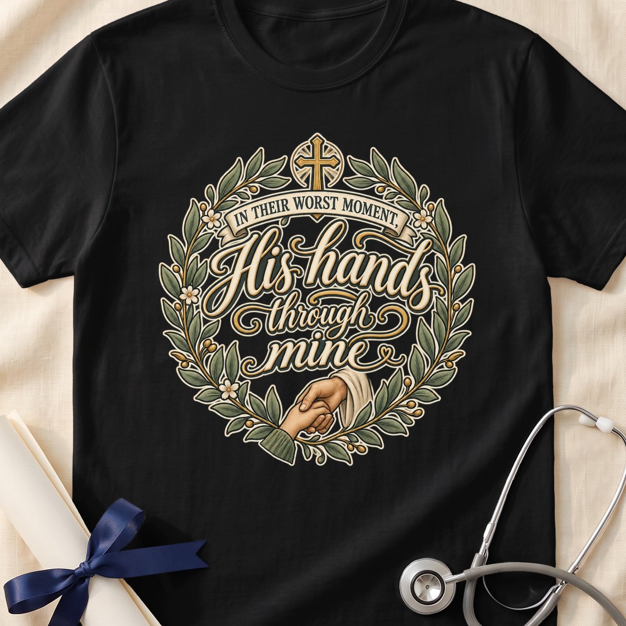 His Hands Through Mine Tee