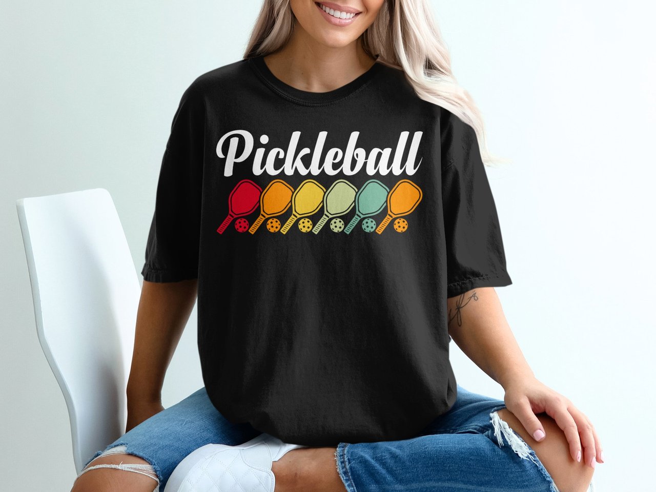 Pickleball Comfort Colors Shirt, Pickleball, Vintage Graphic Tee
