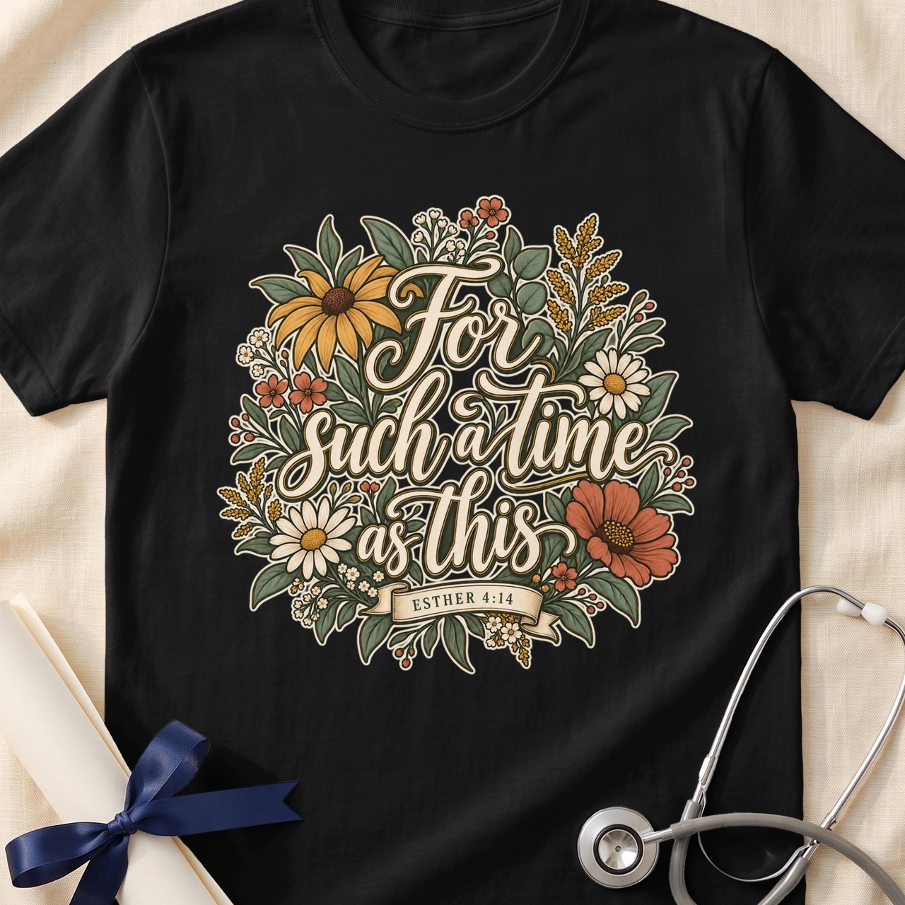 For Such a Time as This Esther 4:14 Bible Verse Shirt