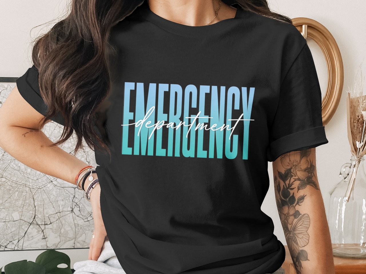 ER Nurse Emergency Department Healthcare T-Shirt, Medical Profession Practitioner Apparel