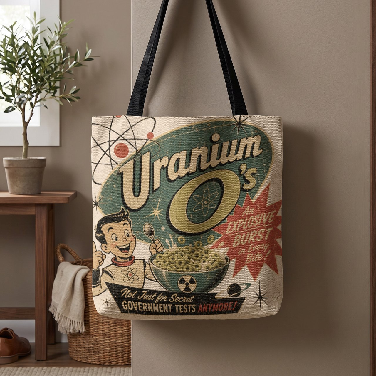 Uranium O's Retro Cereal Tote Bag