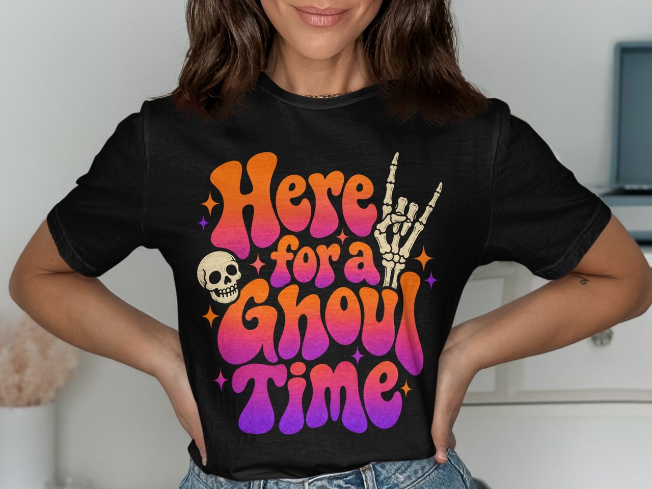 Here For A Ghoul Time Tee or Sweatshirt