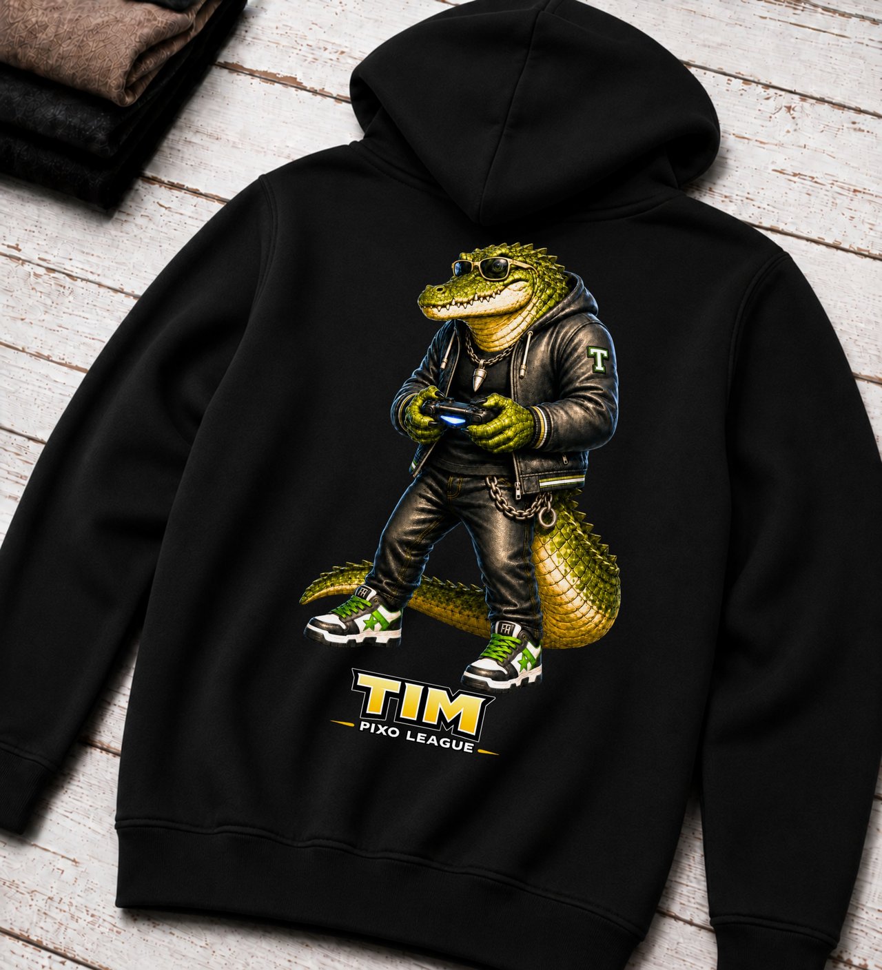 Crocodile Gamer Hoodie for Boys, Kids Gaming Hoodie, Teen Gamer Gift, Video Game Sweatshirt, Cool Gaming Clothes