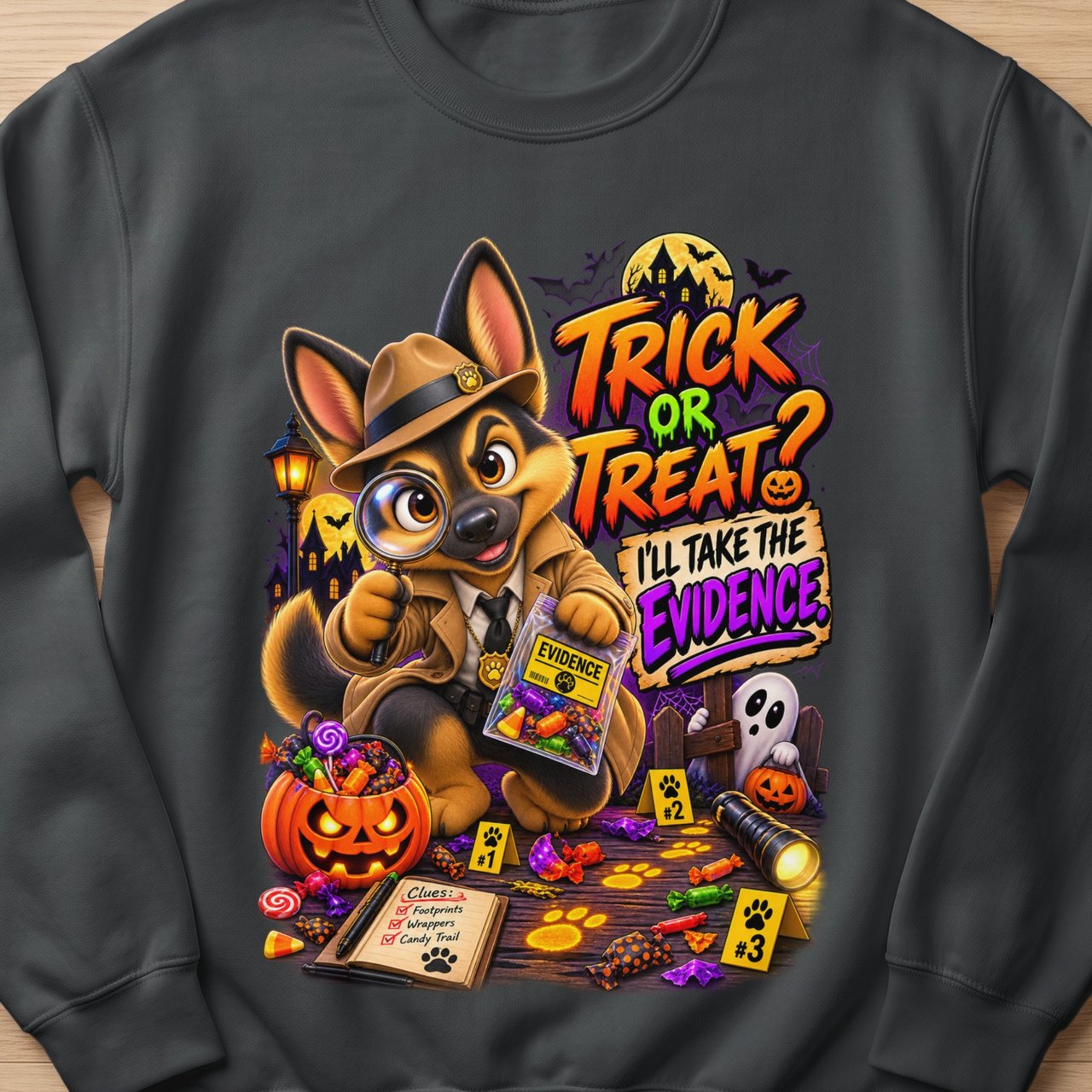 Halloween Detective Chase the Dog Sweatshirt