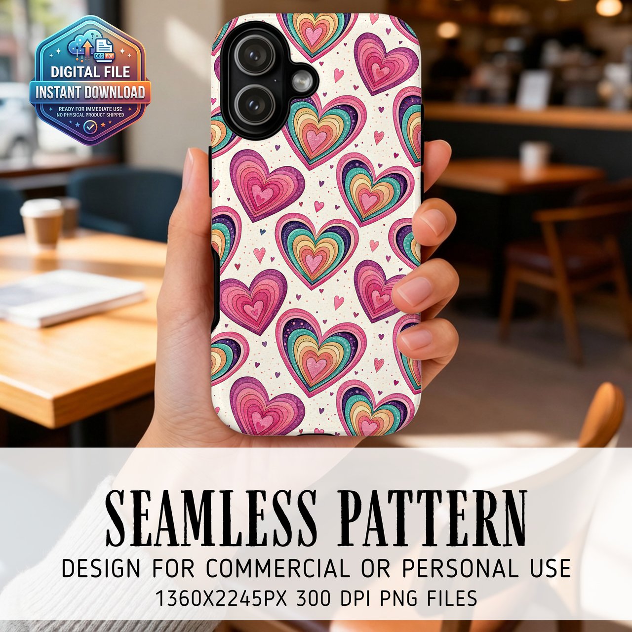 Layered Hearts Digital Download