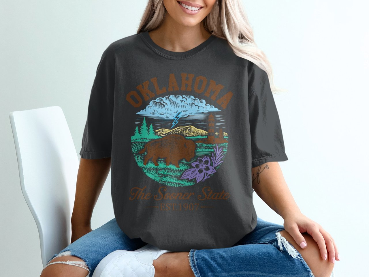 Oklahoma Sooner State Heritage Tee